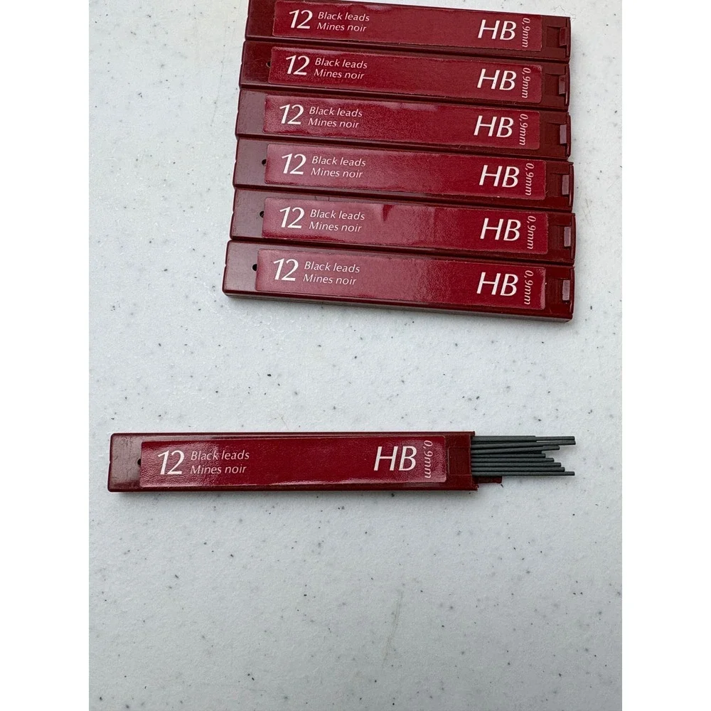 Nos Sheaffer 0.9mm HB Mechanical Pencil Lead‎ Refills 7 Pack 12 ea Leads .9mm